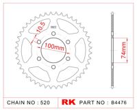 RK Chain wheel 520 46z steel silver