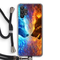 Fire & Ice: Samsung Galaxy A32 5G Transparant Hoesje met koord