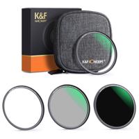 K&F Concept magnetische lensfilter-kit CPL-ND-UV Nano X 67mm met opbergtas
