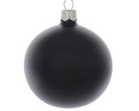kerstbal glas d7 cm zwart 6st kerst - Decoris - thumbnail