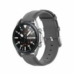 Classic leren bandje - Grijs - Samsung Galaxy Watch 3 - 45mm