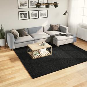 VidaXL Vloerkleed pamplona shaggy hoogpolig modern 240x240 cm zwart