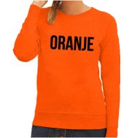 Oranje Koningsdag sweater - Oranje - dames - thumbnail