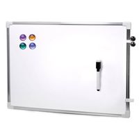 Magnetisch whiteboard/memobord met marker en magneten - 60 x 40 cm - thumbnail