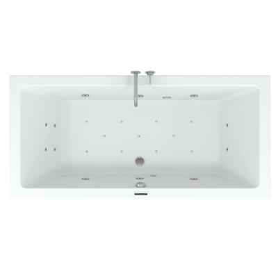 Riho Easypool 3.1 Lusso whirlpoolbad rechts 190x90cm hydro 6+4+2 aero 11 colour speaker touch bediening inclusief poten en afvoer wit B037004005