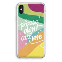 Don't call: iPhone XS Transparant Hoesje