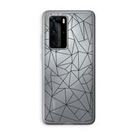 Geometrische lijnen zwart: Huawei P40 Pro Transparant Hoesje