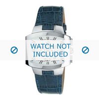 Breil horlogeband 2519740846 Leder Blauw + blauw stiksel - thumbnail