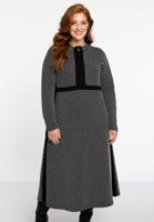 Yoek Dress Zipper JAQUARD KNIT | Zwart | Maat 58/60