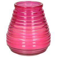 Tafelkaars Lowboy - roze - glas - 9 x 10,5 cm - binnen/buiten