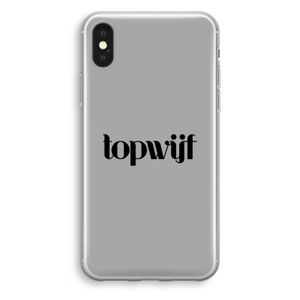 Topwijf Grijs Zwart: iPhone X Transparant Hoesje