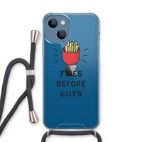 Fries before guys: iPhone 13 Transparant Hoesje met koord