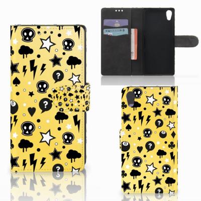 Telefoonhoesje met Naam Sony Xperia XA1 Punk Geel Telefoonhoesje met Naam Sony Xperia XA1 Punk Geel