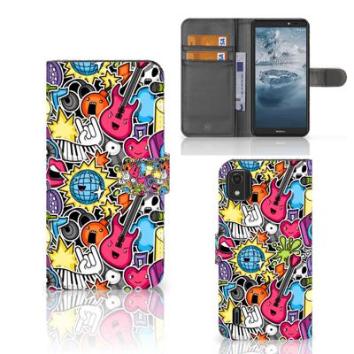 Nokia C2 2nd Edition | Wallet Case | met Pasjes | Punk Rock