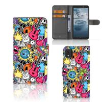 Nokia C2 2nd Edition | Wallet Case | met Pasjes | Punk Rock