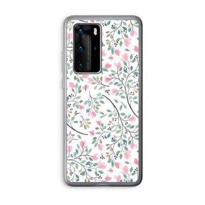 Sierlijke bloemen: Huawei P40 Pro Transparant Hoesje