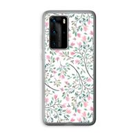 Sierlijke bloemen: Huawei P40 Pro Transparant Hoesje