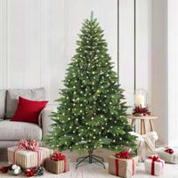 Kunstkerstboom met 300 LED met standaard Groen 180 cm PE en PVC