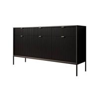 Meubella Dressoir Navil - Zwart - 154 cm - thumbnail