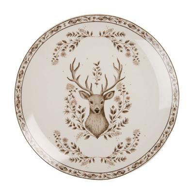 Dinerbord Beige Bruin Hert 26cm