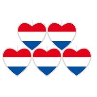 5x stuks nederland hangdecoratie hart 14 cm - thumbnail