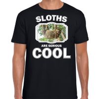 T-shirt sloths are serious cool zwart heren - luiaarden/ hangende luiaard shirt 2XL  - - thumbnail