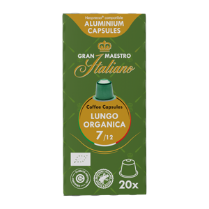 Gran Maestro Italiano Lungo Organica - Bio, 20 koffiecups