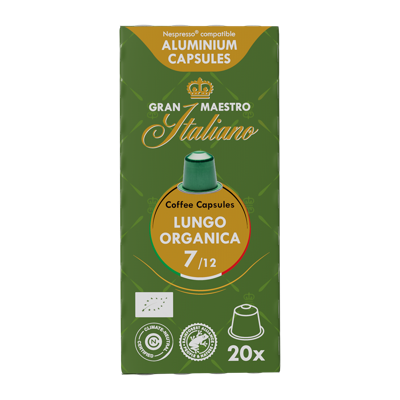 Gran Maestro Italiano Lungo Organica - Bio, 20 koffiecups
