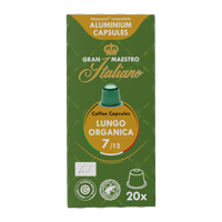 Gran Maestro Italiano Lungo Organica - Bio, 20 koffiecups