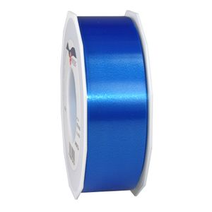 1x XL hobby/decoratie blauwe kunststof sierlinten 4 cm/40 mm x 91 meter