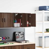 Garagewandkasten 2 st spaanplaat bruin eiken