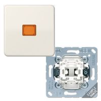 Jung CD500 2-polige schakelaar met drukknop creme