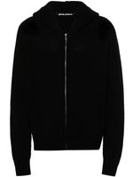 Palm Angels logo-intarsia zip hoodie - Noir