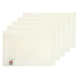 Placemats Hampton - 10x - wit - PVC - 30 x 45 cm