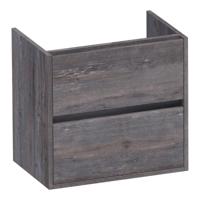 Brauer Adore - Onderkast Ondiep - 60 cm - met 2 Softclose Lades Greeploos en 1 Sifon Uitsparing - Driftwood