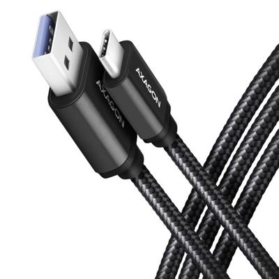 AXAGON USB-kabel USB 3.2 Gen1 USB-C stekker, USB-A stekker 1.00 m Zwart Vergulde steekcontacten BUCM3-AM10AB