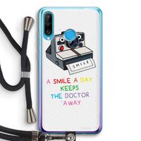 Smile: Huawei P30 Lite Transparant Hoesje met koord Smile: Huawei P30 Lite Transparant Hoesje met koord