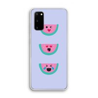 Smiley watermeloen: Samsung Galaxy S20 Transparant Hoesje