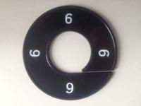 Maatring 9cm zwart/wit 6