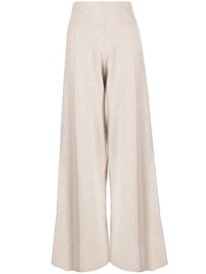 Pringle of Scotland pantalon en maille à taille haute - Tons neutres