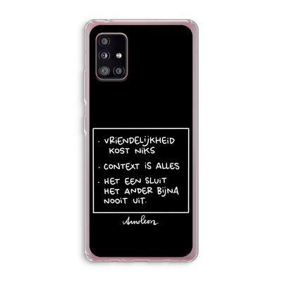 Mijn Motto's: Samsung Galaxy A51 5G Transparant Hoesje