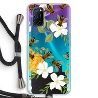 No flowers without bees: Oppo A72 Transparant Hoesje met koord