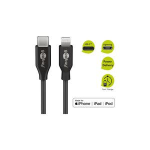 goobay Lightning > USB-C oplaad en synchronisatiekabel kabel 0,5 meter