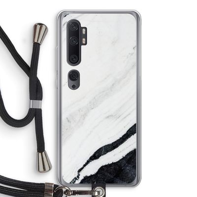 Elegante marmer: Xiaomi Mi Note 10 Transparant Hoesje met koord