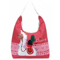 Arditex Handtas Llama Meisjes 26 Liter Canvas Rood/roze - thumbnail