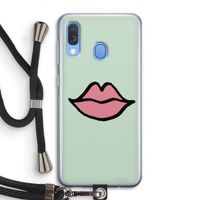 Kusje: Samsung Galaxy A40 Transparant Hoesje met koord