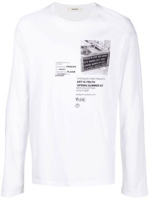 Zadig&Voltaire t-shirt Hector à manches longues - Blanc