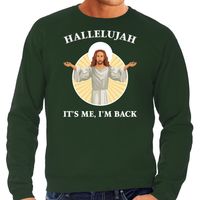 Hallelujah its me im back Kersttrui / outfit groen voor heren