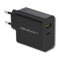 Qoltec 51717 Oplader | 45W | 5-20V | 2.25-3A | USB type C PD | USB | zwart