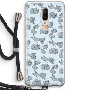 Poezen: OnePlus 6 Transparant Hoesje met koord